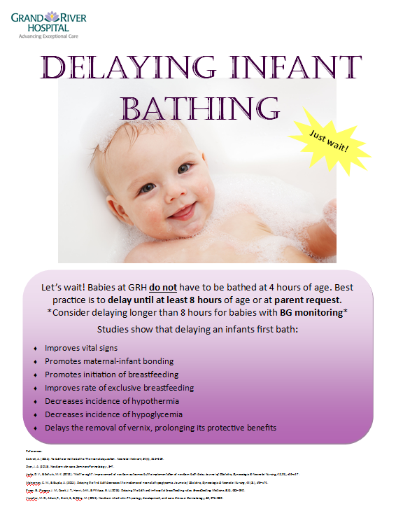 Delaying Infant Bath Breastfeeding Resources Ontario
